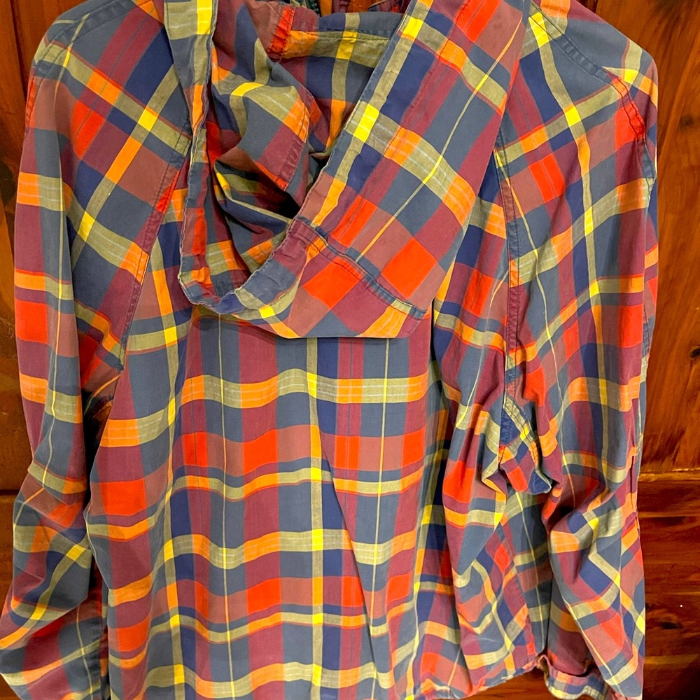 Vintage plaid wind breaker